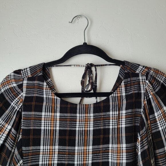 Maurices Kimono Sleeves Plaid Blouse - Picture 4 of 7